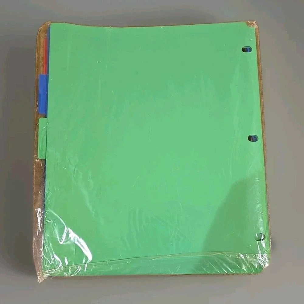 Five‎ Star 3 Tab 2-Pocket Binder Dividers Color Coded School Supplies NEW
